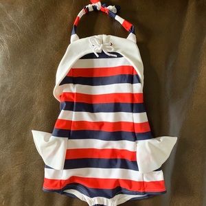 NWT Janie and Jack 12-18 month striped swim suit